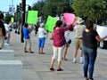 Protesters in traffic, Tampa, Florida