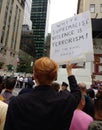 Protesting Against Donald Trump, NYC, NY, USA Royalty Free Stock Photo