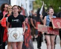 Protesting on Calhoun Street. Royalty Free Stock Photo