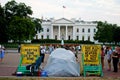 Protesting in front of the White House. Royalty Free Stock Photo