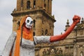 Protesting woman day of the dead in mexico city II