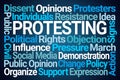 Protesting Word Cloud Royalty Free Stock Photo