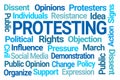 Protesting Word Cloud Royalty Free Stock Photo