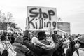 Protestor Holds Up `Stop the Killing` Sign at March For Our Lives Royalty Free Stock Photo