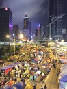 Protestor at Umbrella Revolution in Central, Hong Kong Royalty Free Stock Photo
