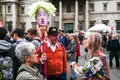 Protestors at an anti-Trump rally in London Royalty Free Stock Photo