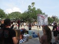 Protestors at BLM rally