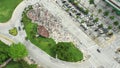 Protestors blocking traffic Miami George Floyd aerial video