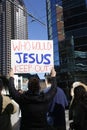 Protestors in Dallas against Refugee Ban