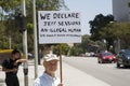 Protestors at the Families Together March and Rally in Downtown LA protesting the Trump administration immigration policies.