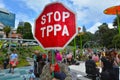 Protestors in Rally against TPPA trade agreement