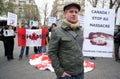 Protests against Canadian seal hunt Royalty Free Stock Photo