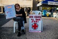 Protests against the Red Cross, Tel Aviv, Israel Ã¢â¬â 31 Dec, 202 Royalty Free Stock Photo