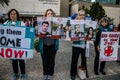 Protests against the Red Cross, Tel Aviv, Israel Ã¢â¬â 31 Dec, 202 Royalty Free Stock Photo