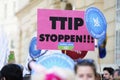 Protests against TTIP in Austrian cities Royalty Free Stock Photo