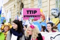 Protests against TTIP in Austrian cities Royalty Free Stock Photo