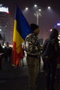 Protests in Bucharest Royalty Free Stock Photo