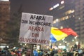 Protests in Bucharest Royalty Free Stock Photo