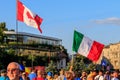 Protests in Bucharest Romania against the corrupt government - August / 11 / 2018 Royalty Free Stock Photo