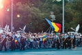 Protests in Bucharest Romania against the corrupt government - August / 11 / 2018 Royalty Free Stock Photo