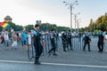 Protests in Bucharest Romania against the corrupt government - August / 11 / 2018 Royalty Free Stock Photo