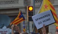 Protests for Catalan Indipendence. Catalonia Referendum: people prostesting in the streets of Barcelona. October 2017.