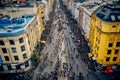 Protests on the city street