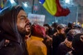 Protests in front of Cotroceni Palace, Bucharest,Romania Royalty Free Stock Photo