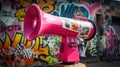 protests pink megaphone