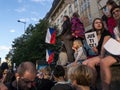 Protests on Wenceslas Square in Prague