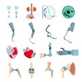 Prothesis Implants Flat Set