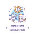 Protocol DAO concept icon Royalty Free Stock Photo