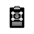 Black solid icon for Protocol, document and collection