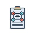 Color illustration icon for Protocol, document and manners