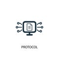 Protocol icon. Simple element