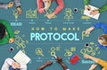 Protocol Networking Data Proper Protection Safety Concept Royalty Free Stock Photo
