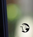 Proton Logo Printed On Side Car Window