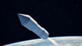 The Proton rocket  flies to the moon Royalty Free Stock Photo