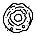 protoplanetary disk line icon vector illustration