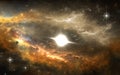 Protoplanetary disk. New planetary system Royalty Free Stock Photo