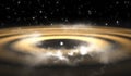 Protoplanetary disk. Rings around young star suggest planet formation in progress Royalty Free Stock Photo