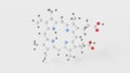protoporphyrin ix molecule 3d, molecular structure, ball and stick model, structural chemical formula porphyrin