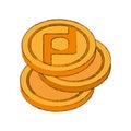 protoshare coin cryptocurrency stack icon