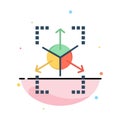 Prototype, Grid, Database, Chart Abstract Flat Color Icon Template