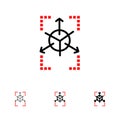 Prototype, Grid, Database, Chart Bold and thin black line icon set