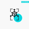 Prototype, Grid, Database, Chart turquoise highlight circle point Vector icon