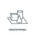 Prototyping icon. Simple line element Prototyping symbol for templates, web design and infographics