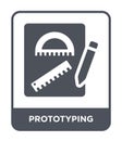 prototyping icon in trendy design style. prototyping icon isolated on white background. prototyping vector icon simple and modern