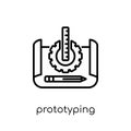 prototyping icon. Trendy modern flat linear vector prototyping i