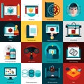 Prototyping And Modeling Icons Royalty Free Stock Photo